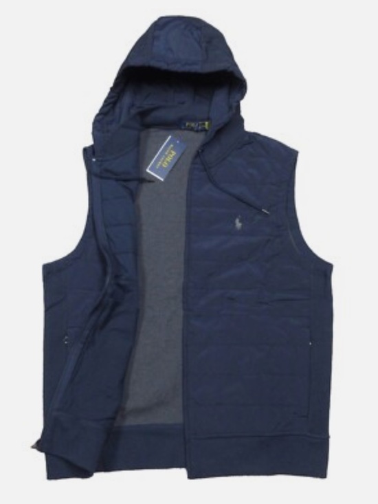 Polo Ralph Lauren Other - Polo Ralph Lauren Men's Aviator Navy Quilted Panel Hooded Vest